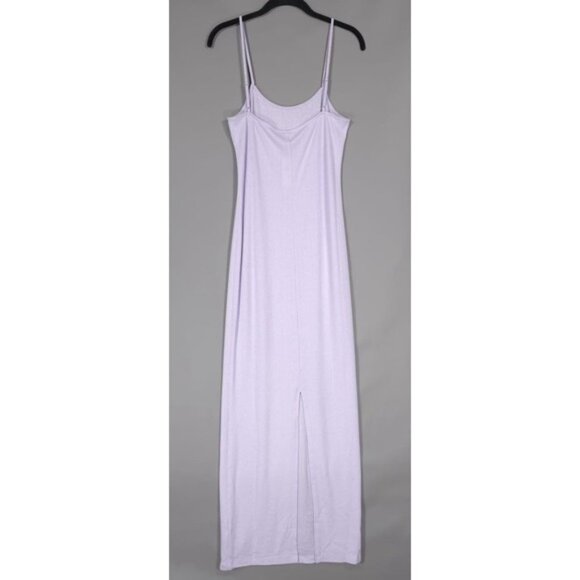NWT Anthropologie Maxi Dress Sleeveless Pointelle Slip MEDIUM Lavender Back Slit - Picture 5 of 14